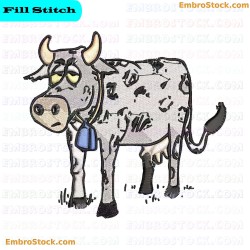 Cow Embroidery Design 18