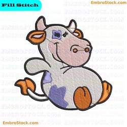 Cow Embroidery Design 44