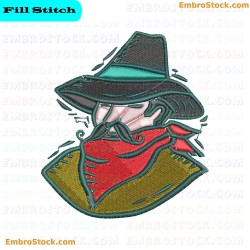 Cowboy Embroidery Design 5