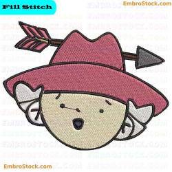 Cowboy Face Embroidery Design 6