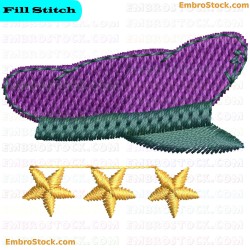 Cowboy Hat And Stars Embroidery Design 14