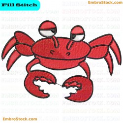 Crab Crab Embroidery Design 2