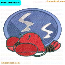 Crab Crab Embroidery Design 4