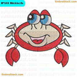 Crab Crab Embroidery Design 5