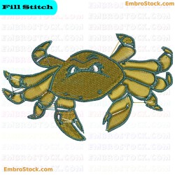 Crab Crabs Embroidery Design 7