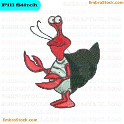 Crab Crustaceans Embroidery Design 5