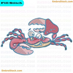 Crab Embroidery Design 1