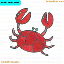 Crab Embroidery Design 2