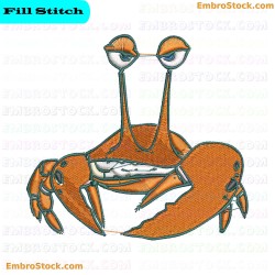 Crab Embroidery Design 6