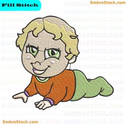 Crawling Baby Embroidery Design 41