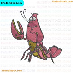 Crustacean Embroidery Design 3