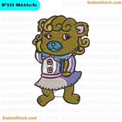 Cute Bear Embroidery Design 5