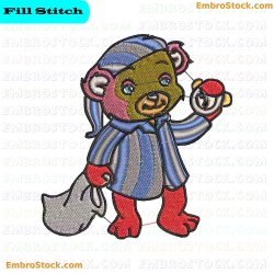 Cute Bear Embroidery Design 7