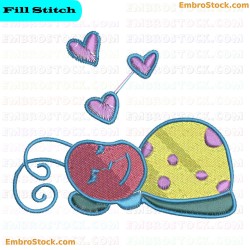 Cute Cartoon Bug Embroidery Design 18