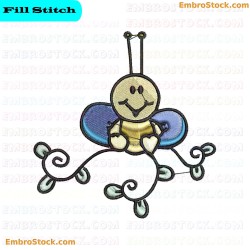 Cute Insect Embroidery Design 8