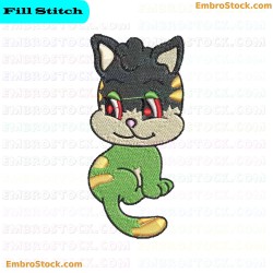 Cute Kitten Embroidery Design 3