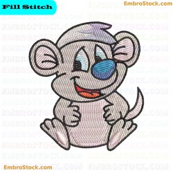 Cute Little Mouse Embroidery Design 8