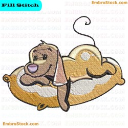 Cute Puppy Embroidery Design 1