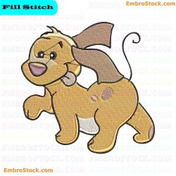 Cute Puppy Embroidery Design 3