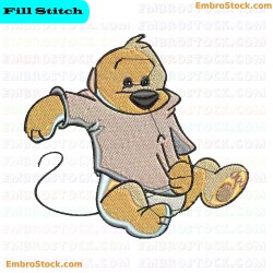 Cute Puppy Embroidery Design 4