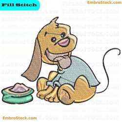 Cute Puppy Embroidery Design 5