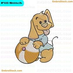 Cute Puppy Embroidery Design 7