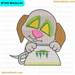 Cute Puppy Embroidery Design 8