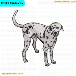 Dalmatian Dog Embroidery Design 117