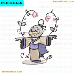 Dancing Duck In Chinese Attire Embroidery Design 5