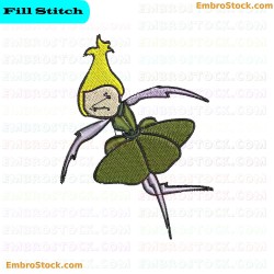 Dancing Flower Character Embroidery Design 8