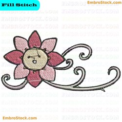 Dancing Flower Embroidery Design 2