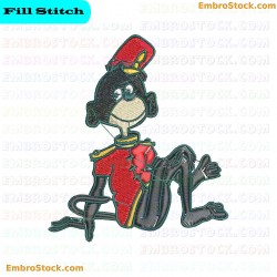 Dapper Monkey In Circus Attire Embroidery Design 21