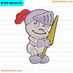 Decorative Baby Knight Embroidery Design 3