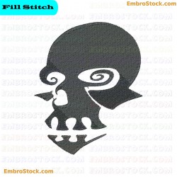 Decorative Skull Embroidery Design 1