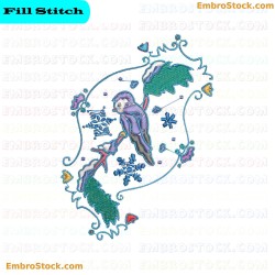 Decorative Winter Embroidery Design 3