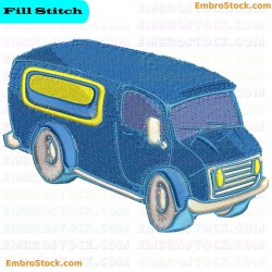 Denim Ed Truck Embroidery Design 4