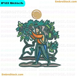 Depicting Agricultural Activity Embroidery Design 13