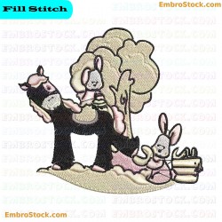 Depicting Farm Life Embroidery Design 1