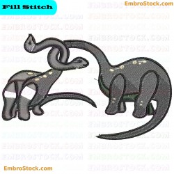 Dinosaur Embroidery Design 10