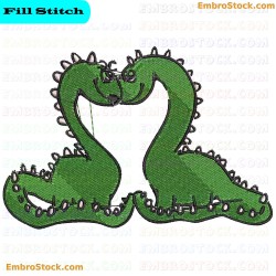 Dinosaur Embroidery Design 2