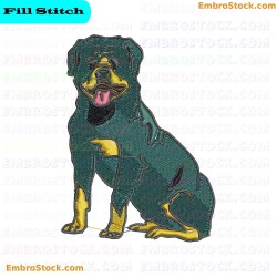 Dog Embroidery Design 104