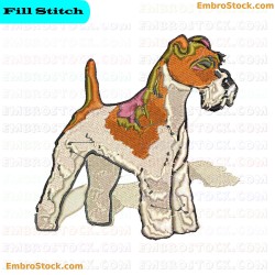 Dog Embroidery Design 111