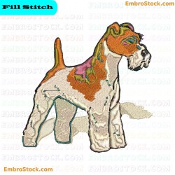 Dog Embroidery Design 36