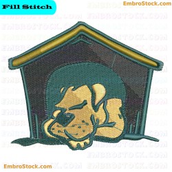 Dog Embroidery Design 45