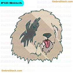 Dog Face Dogface Embroidery Design 6