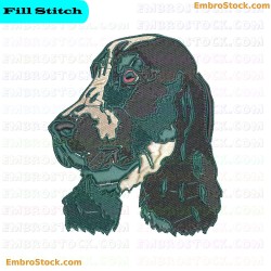 Dog Face Embroidery Design 4