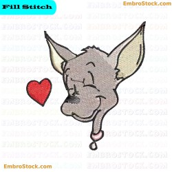 Dog Face Embroidery Design 58