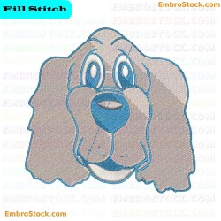 Dog Face Embroidery Design 75