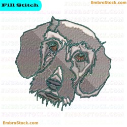 Dog Face Embroidery Design 7