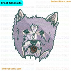 Dog Face Embroidery Design 9